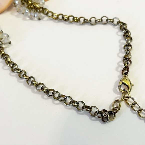 Light Pink Statement Teardrop Necklace Chunky Lucite Beaded Retro 90s Y2K Love - Picture 7 of 8